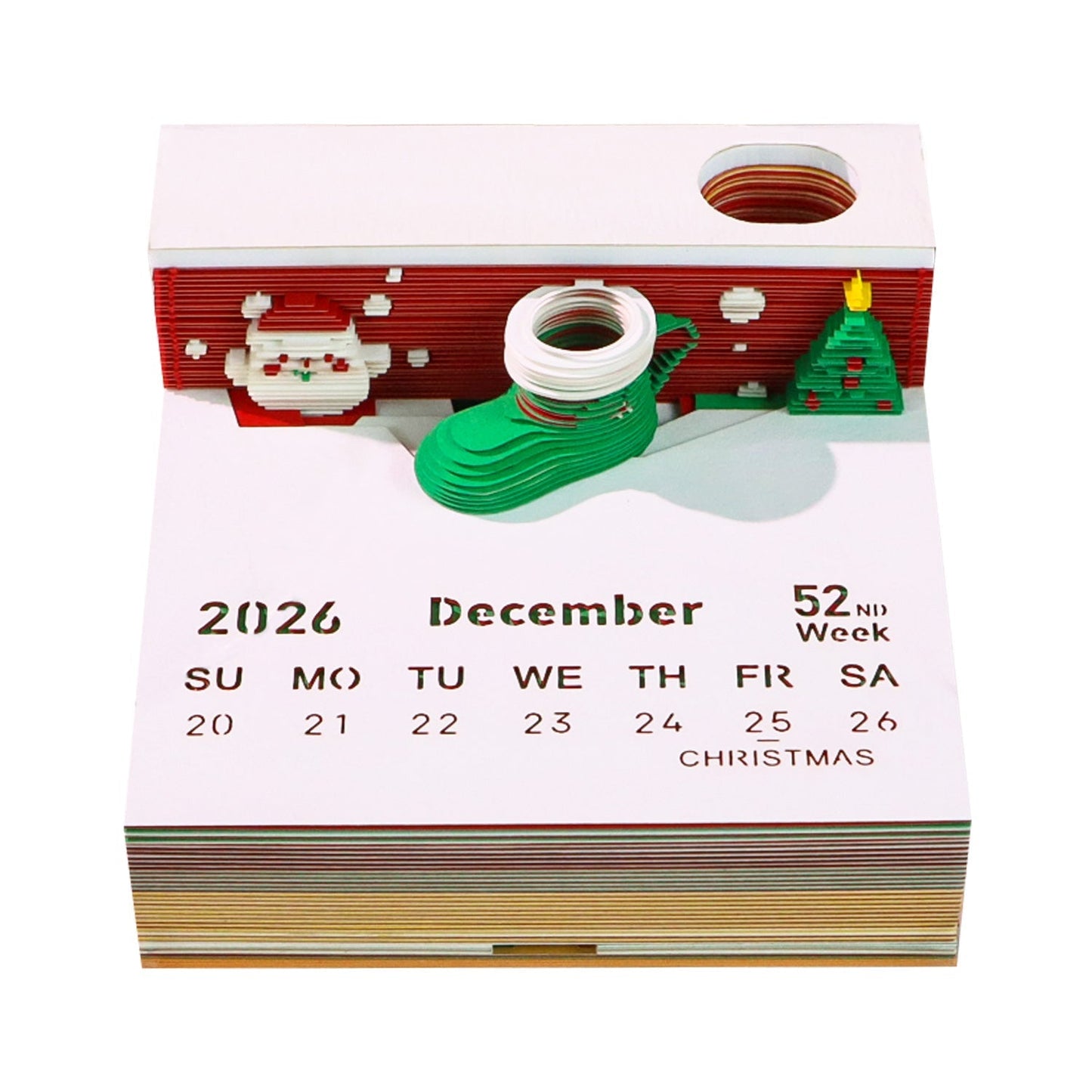 Calendrier 3D 2026 - Tasse de Noël