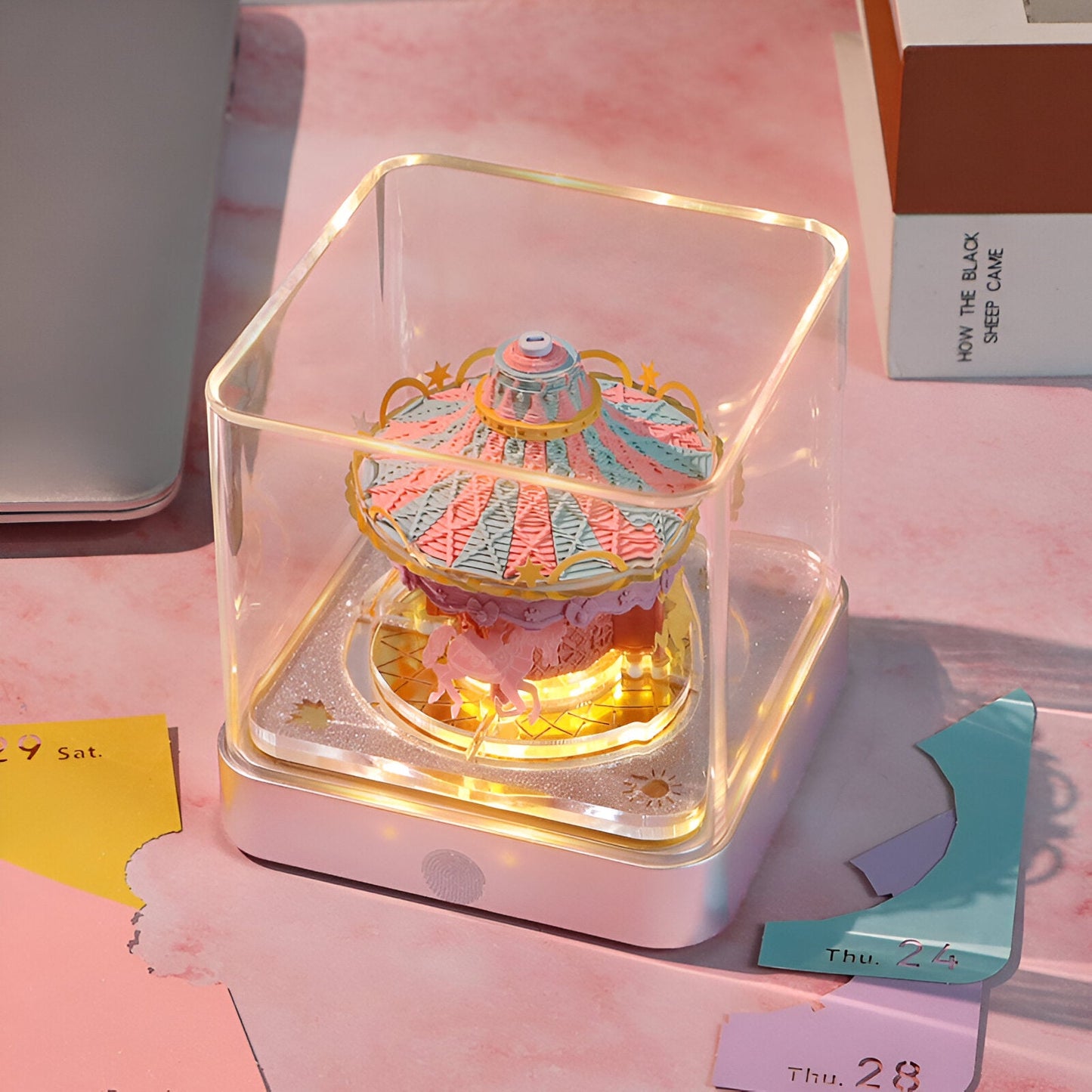 Carrousel (avec lumière et calendrier 2026) 