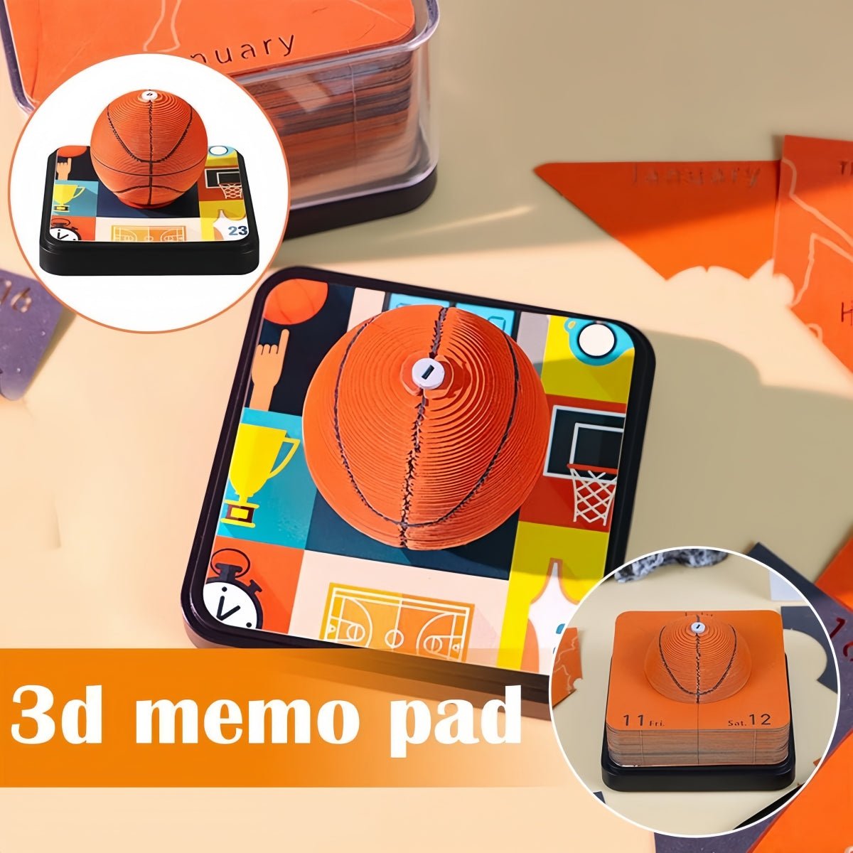 Calendrier 3D 2026 - Basketball 