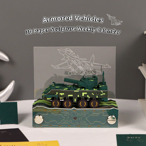 Calendrier 3D 2026 - Véhicules blindés