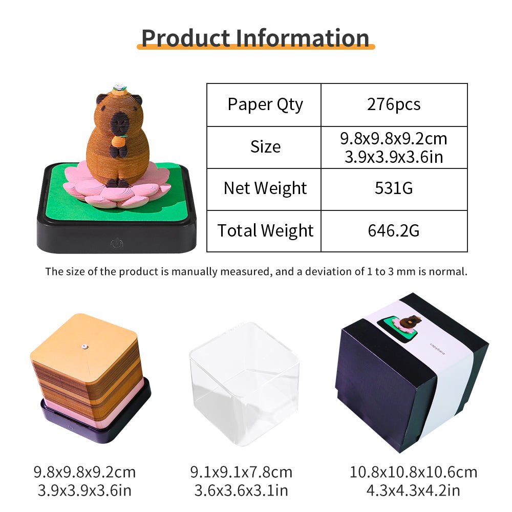 Calendrier 3D 2026 - Capybara