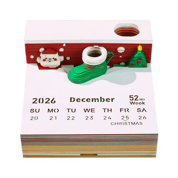 Calendrier 3D 2026 - Tasse de Noël