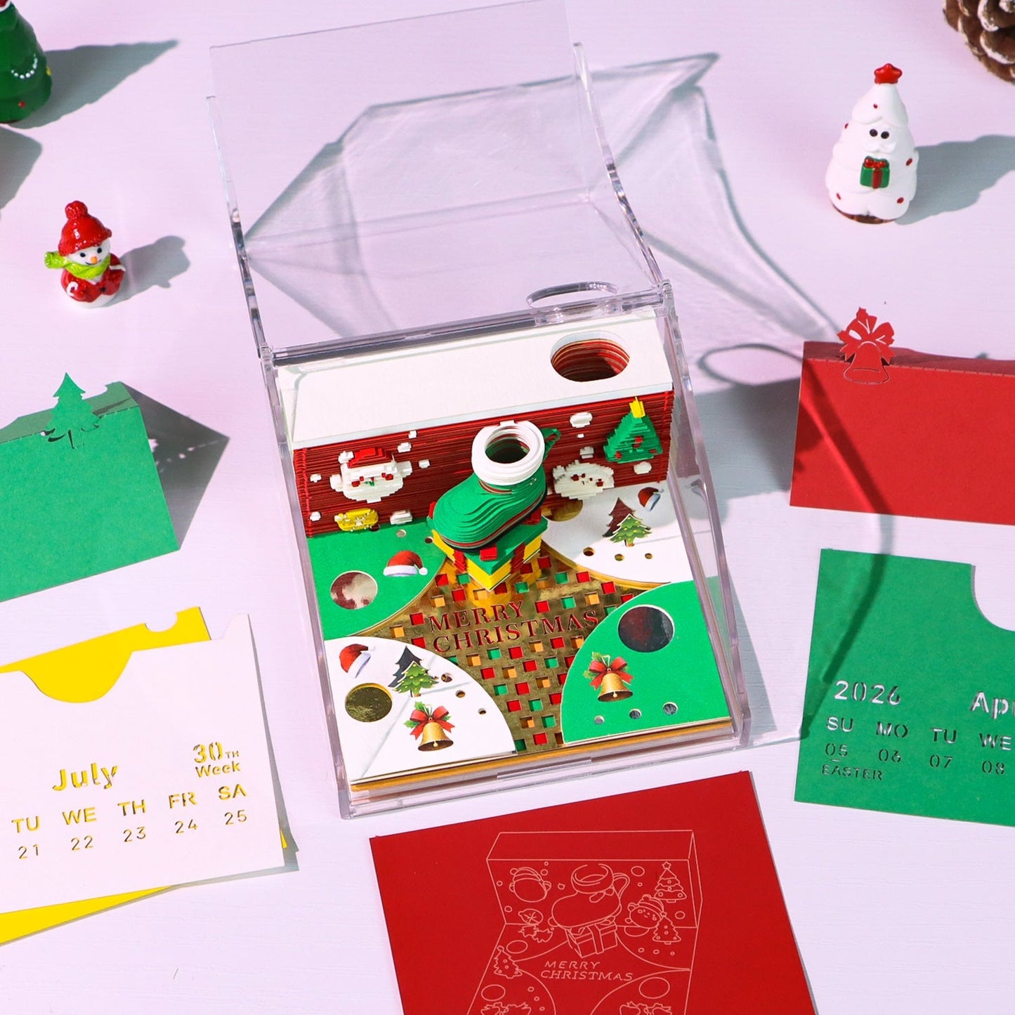 Calendrier 3D 2026 - Tasse de Noël