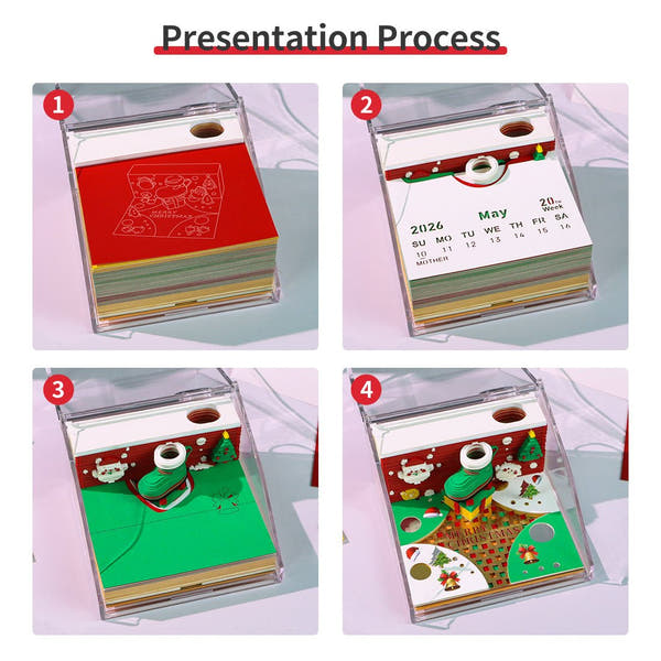 Calendrier 3D 2026 - Tasse de Noël