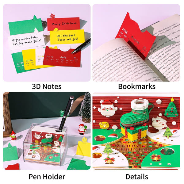 Calendrier 3D 2026 - Tasse de Noël