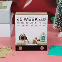 Calendrier 3D 2026 - Maison enneigée de Noël