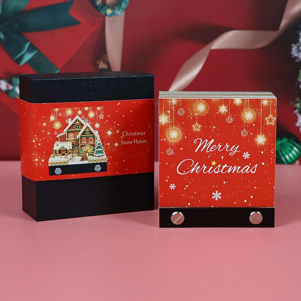 Calendrier 3D 2026 - Maison enneigée de Noël