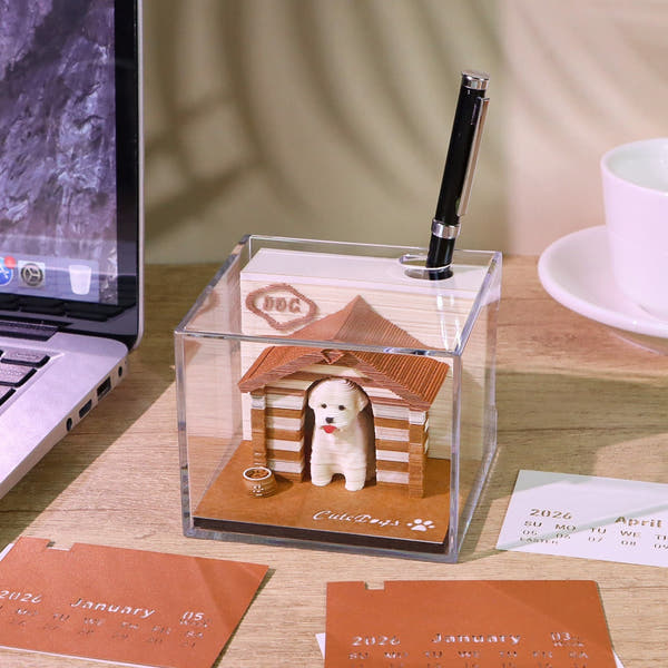 Calendrier 3D 2026 - Chien 