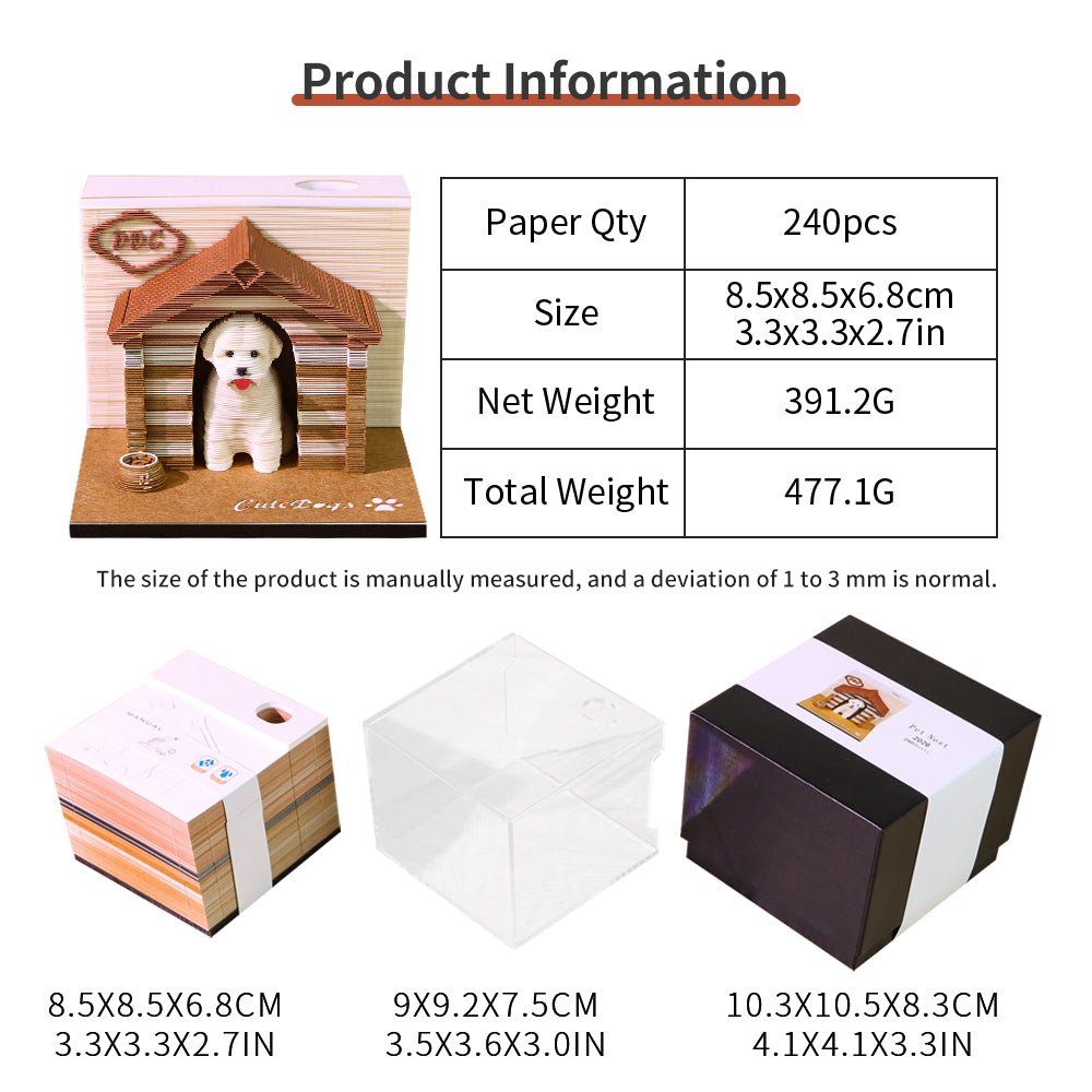 Calendrier 3D 2026 - Chien 
