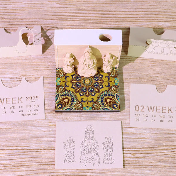 Calendrier 3D 2026 - Guanyin