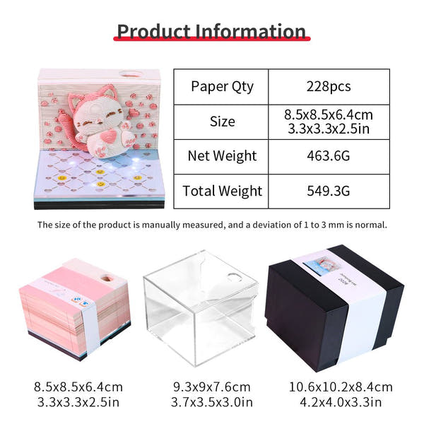 Calendrier 3D 2026 - Chat sauteur