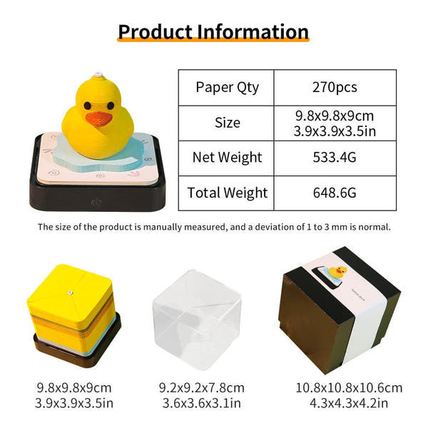Calendrier 3D 2026 - Petit Canard Jaune