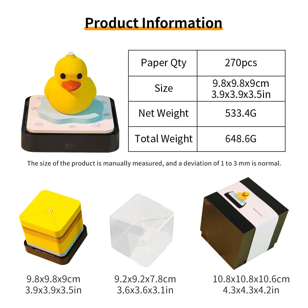 Calendrier 3D 2026 - Petit Canard Jaune