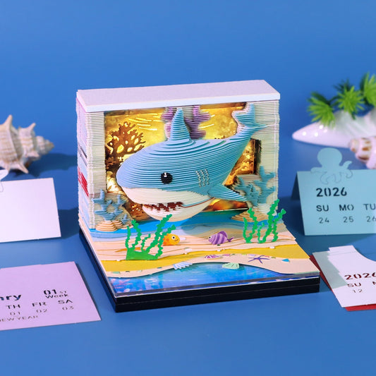 Calendrier 3D 2026 - Requin des océans 