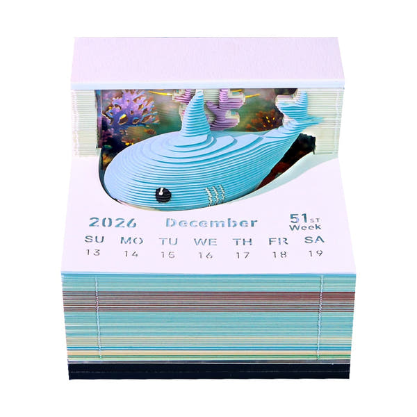 Calendrier 3D 2026 - Requin des océans 