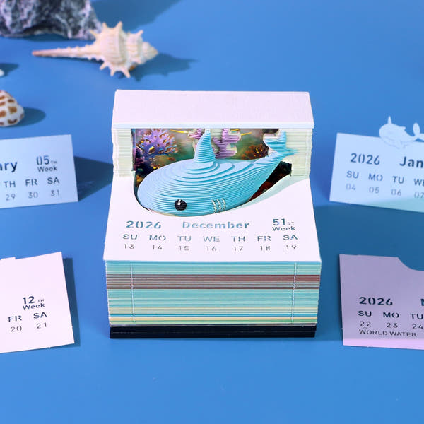 Calendrier 3D 2026 - Requin des océans 