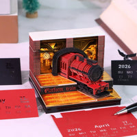Calendrier 3D 2026 - Train de la Plateforme Magique 