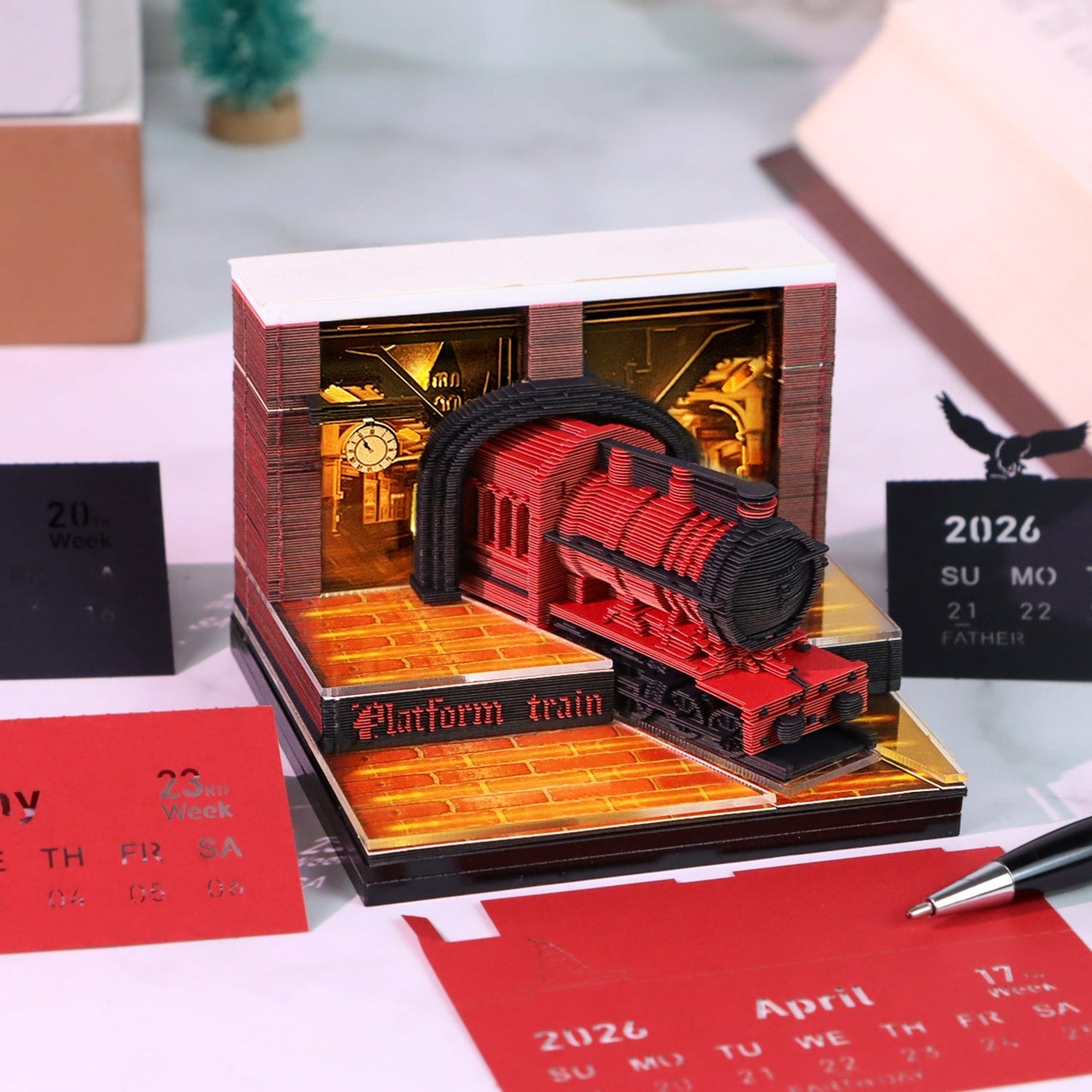 Calendrier 3D 2026 - Train de la Plateforme Magique 