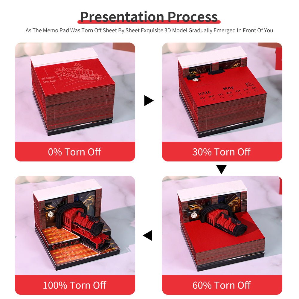 Calendrier 3D 2026 - Train de la Plateforme Magique 