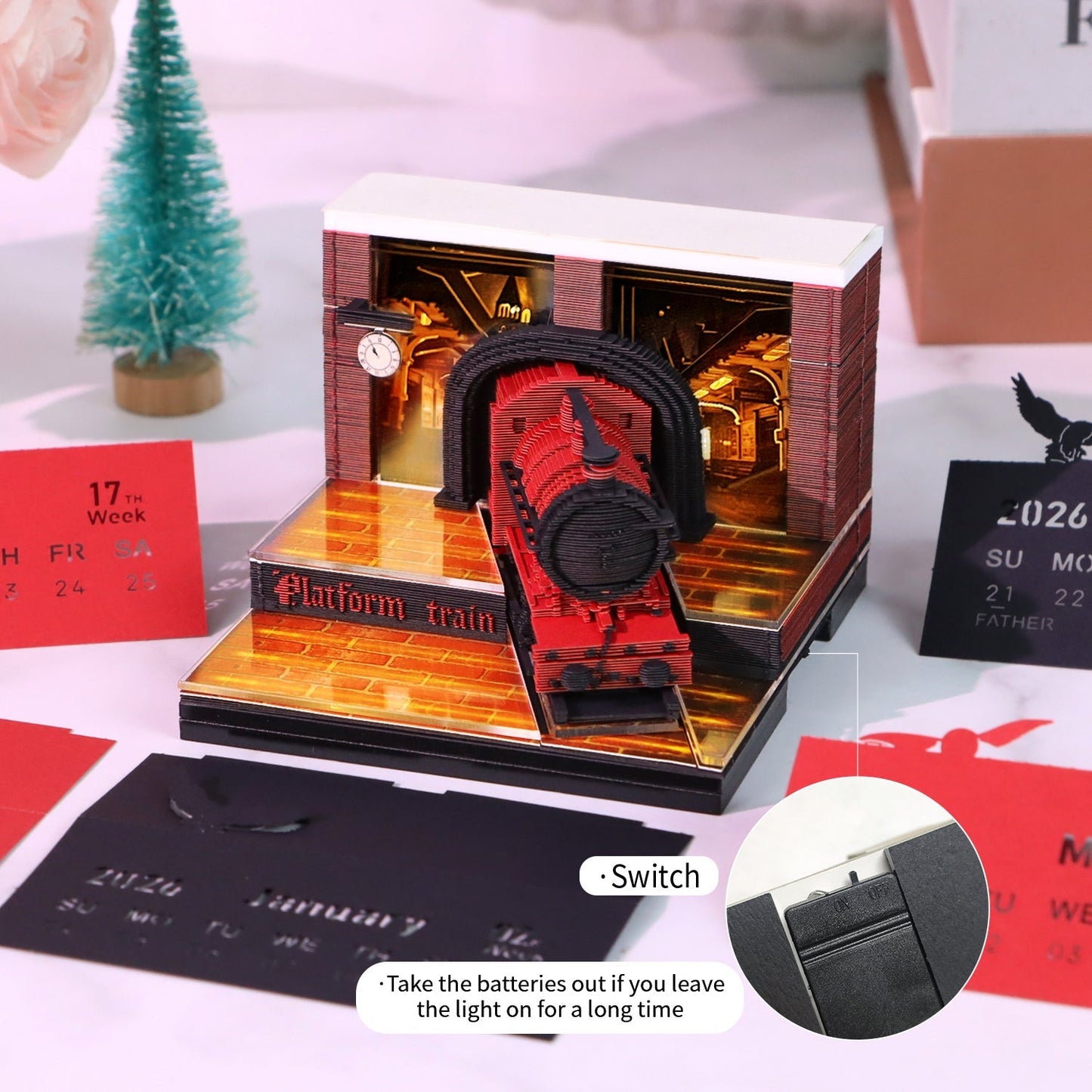 Calendrier 3D 2026 - Train de la Plateforme Magique 