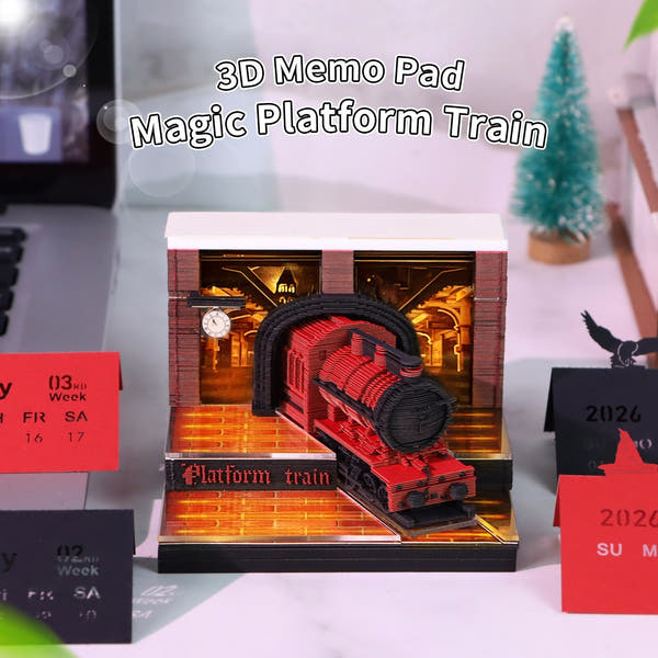 Calendrier 3D 2026 - Train de la Plateforme Magique 