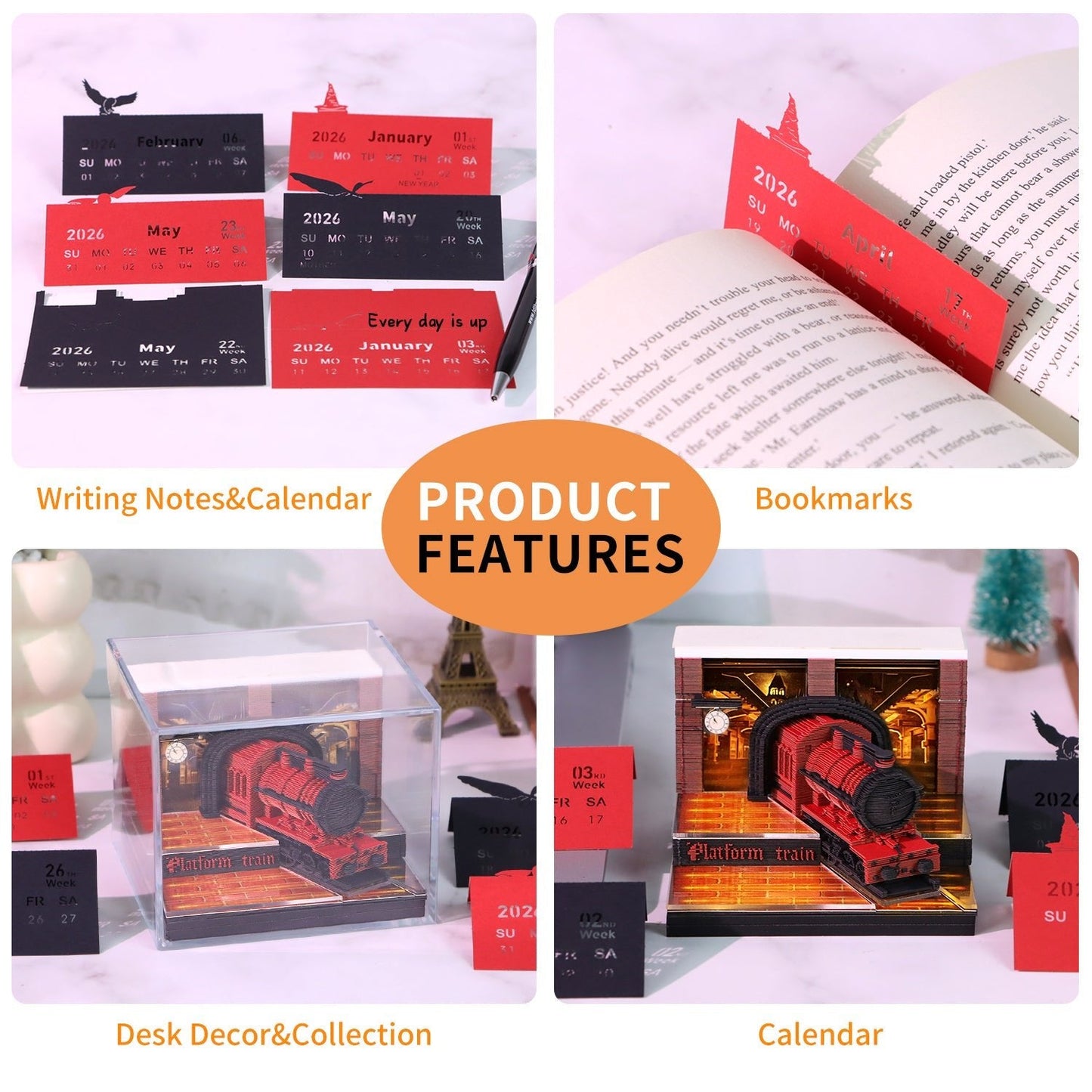 Calendrier 3D 2026 - Train de la Plateforme Magique 