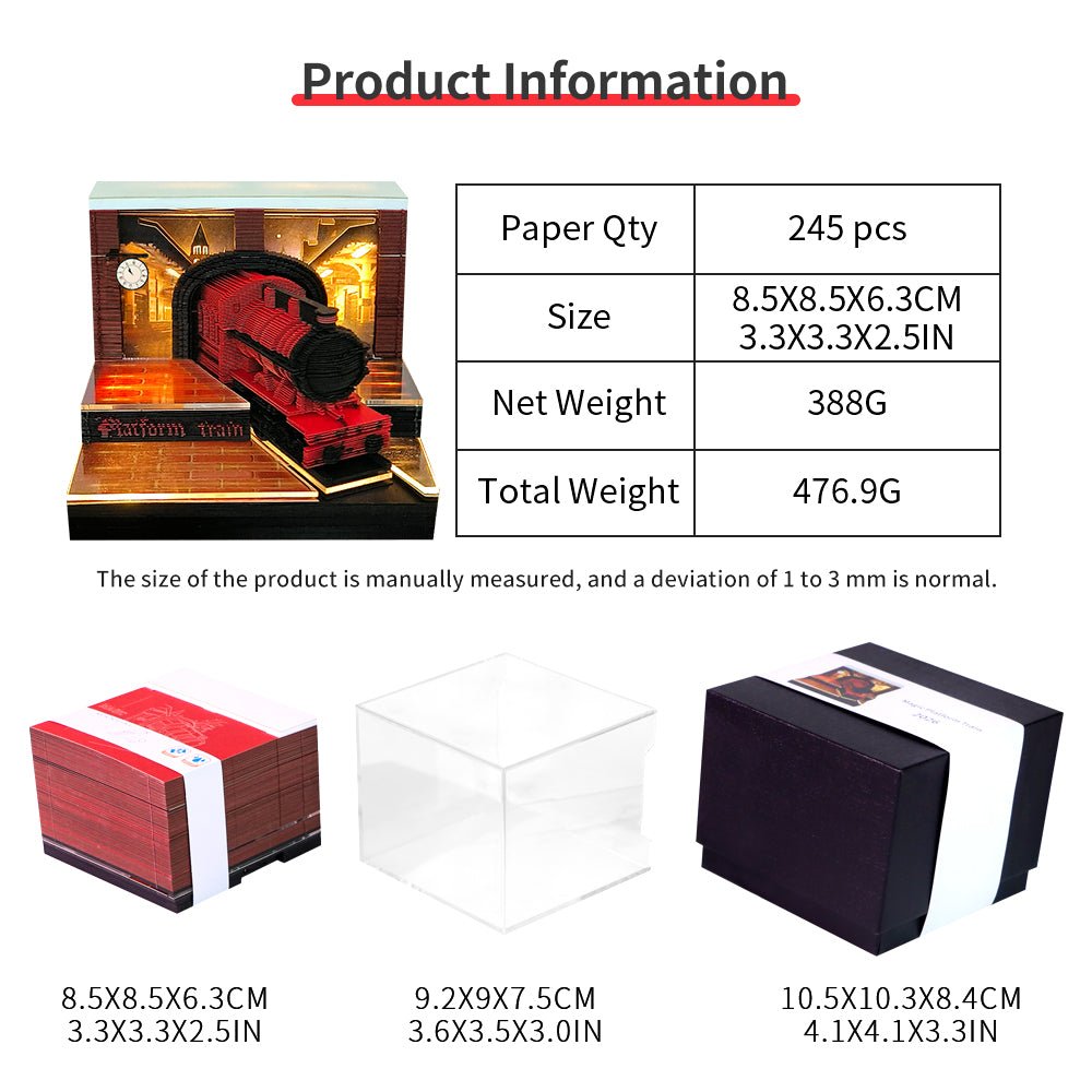 Calendrier 3D 2026 - Train de la Plateforme Magique 