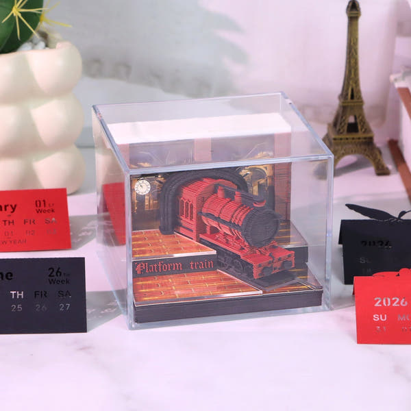 Calendrier 3D 2026 - Train de la Plateforme Magique 