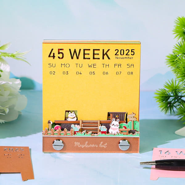 Calendrier 3D 2026 - Cabane Champignon