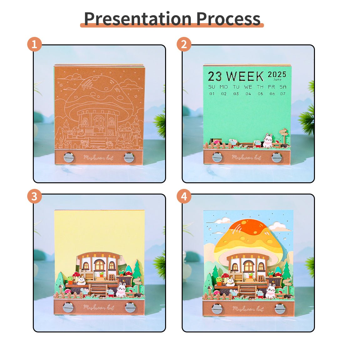 Calendrier 3D 2026 - Cabane Champignon