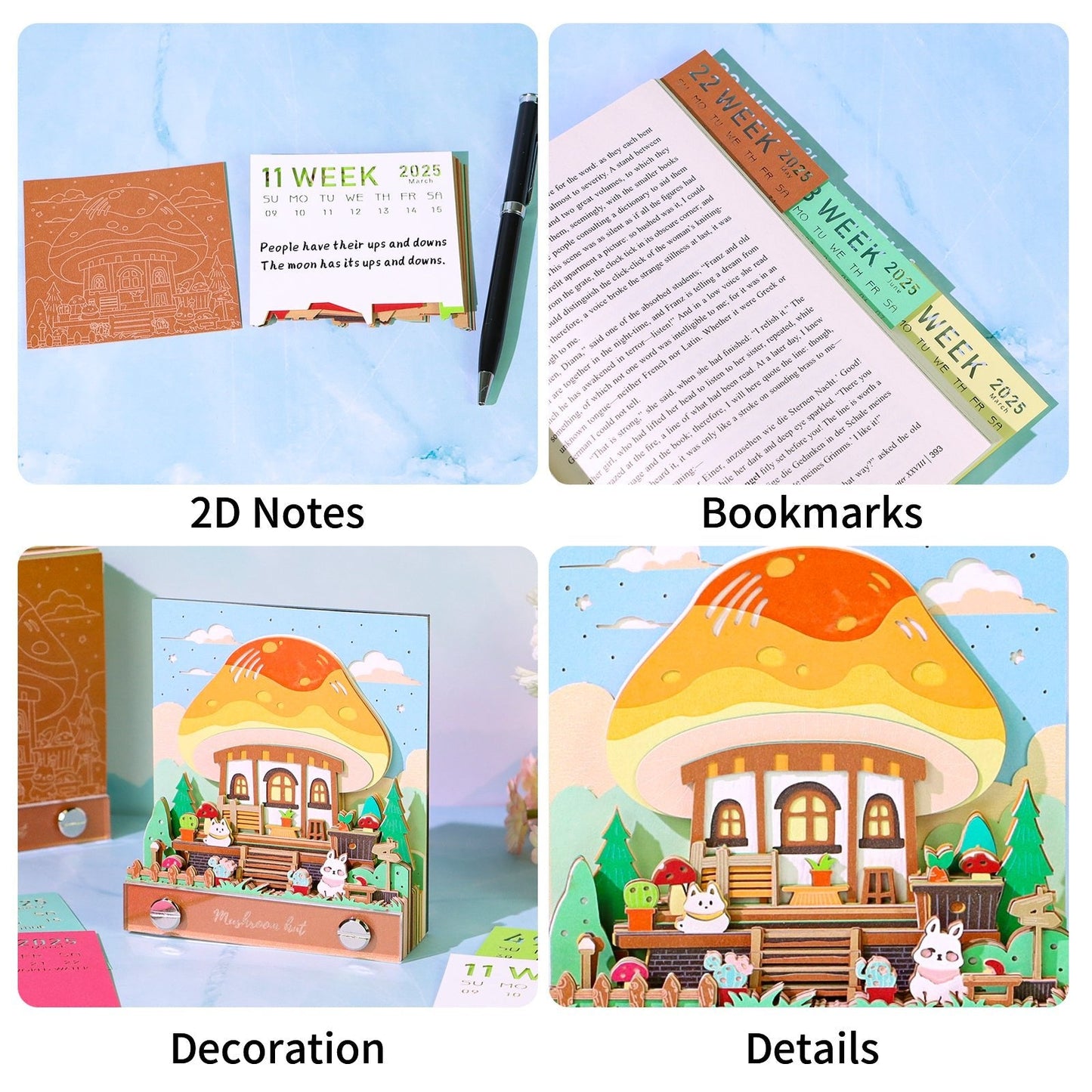 Calendrier 3D 2026 - Cabane Champignon