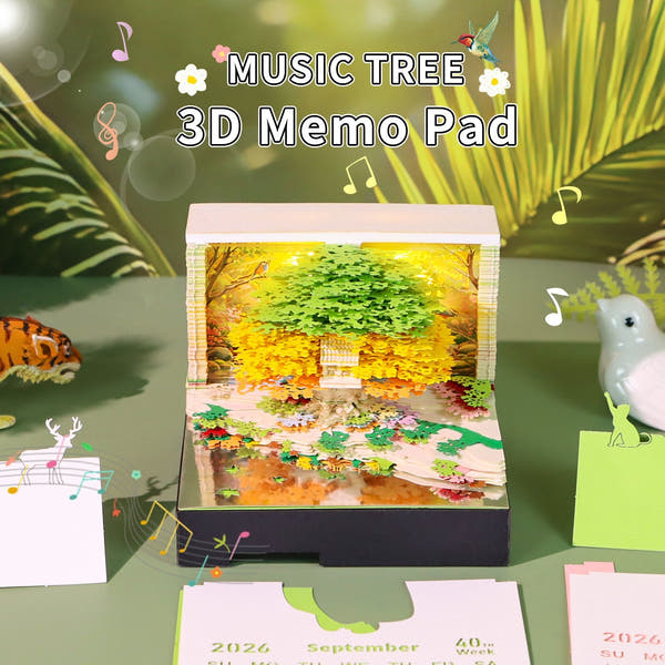 Calendrier 3D 2026 - Arbre de la musique 