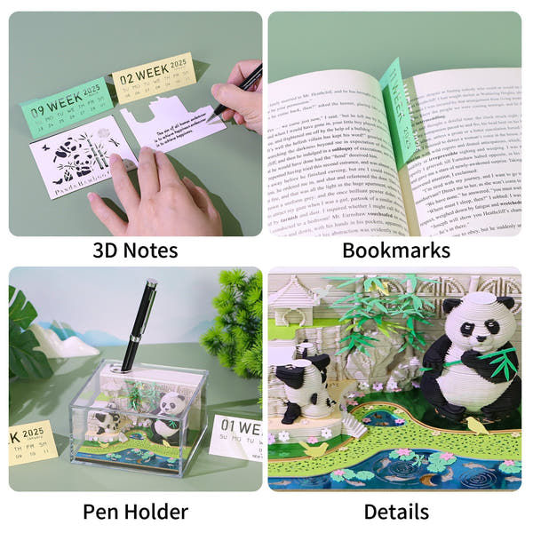 Calendrier 3D 2026 - Panda G
