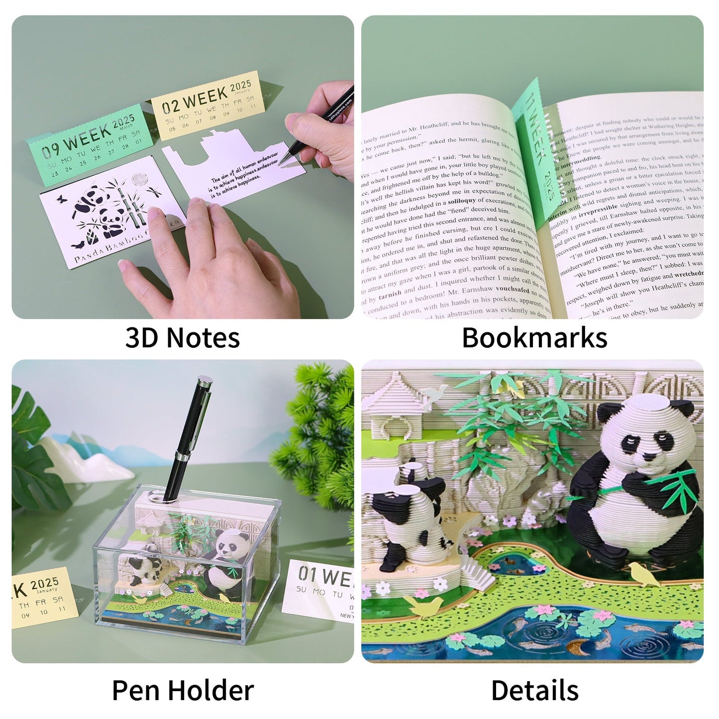 Calendrier 3D 2026 - Panda G