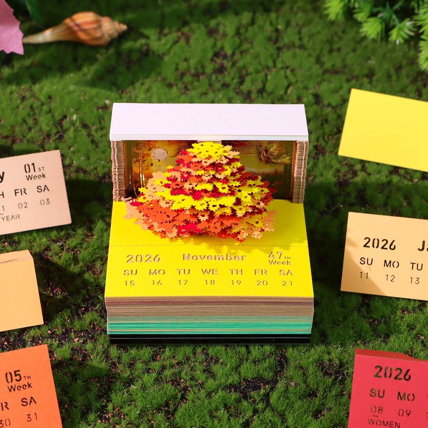 Calendrier 3D 2026 - Phénix perché Wutong 