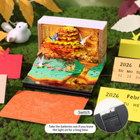 Calendrier 3D 2026 - Phénix perché Wutong 