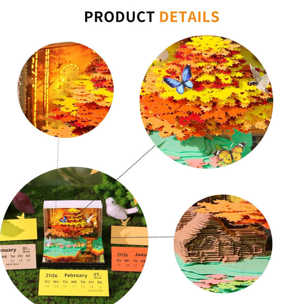 Calendrier 3D 2026 - Phénix perché Wutong 