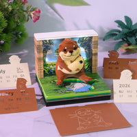 Calendrier 3D 2026 - Loutre de mer 