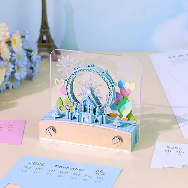 Calendrier 3D 2026 - Grande roue Flocon de neige