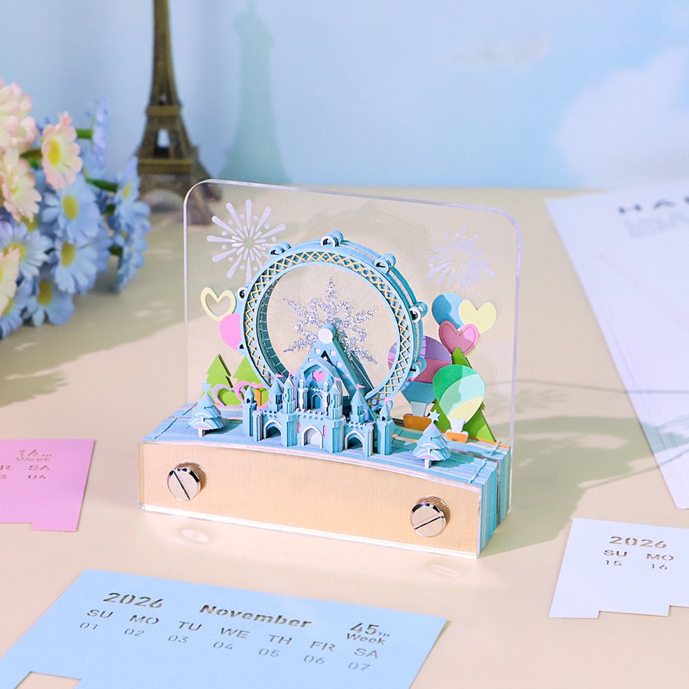 Calendrier 3D 2026 - Grande roue Flocon de neige