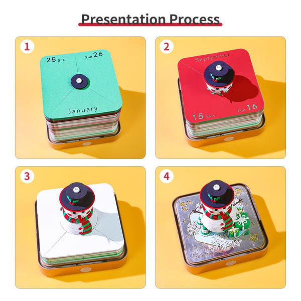 Calendrier 3D 2026 - Bonhomme de neige