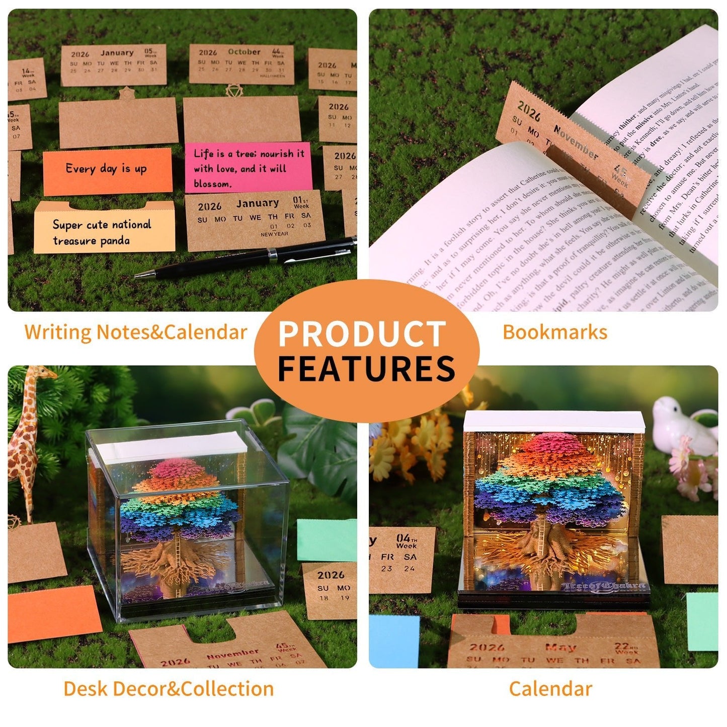 Calendrier 3D 2026 - Arbre des Chakras 