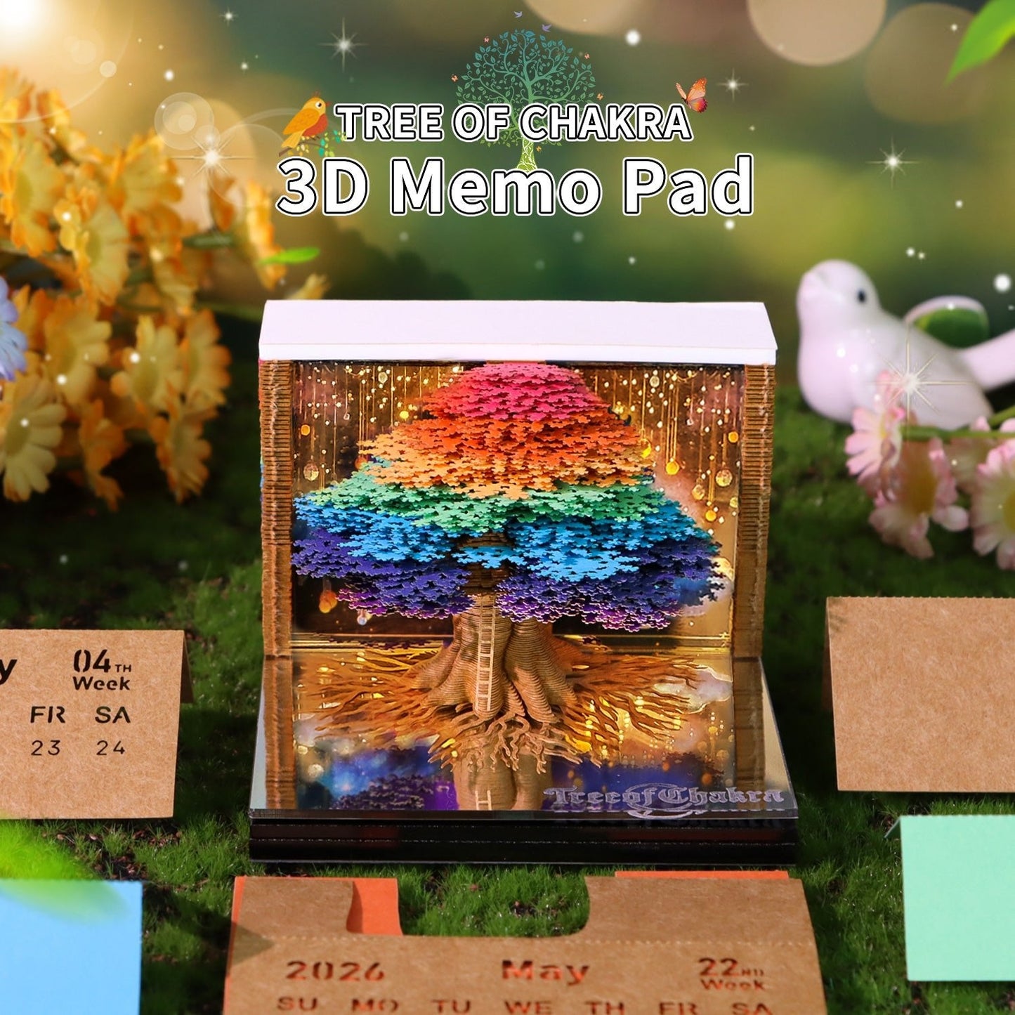Calendrier 3D 2026 - Arbre des Chakras 