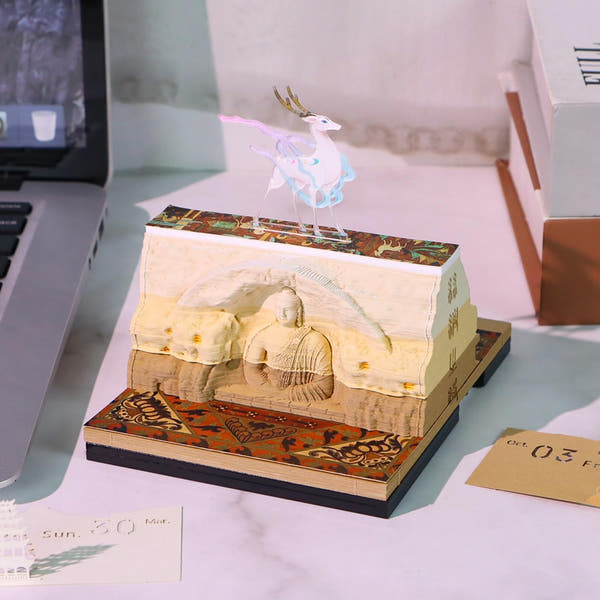 Calendrier 3D 2026 - Grottes de Dunhuang Mogao 