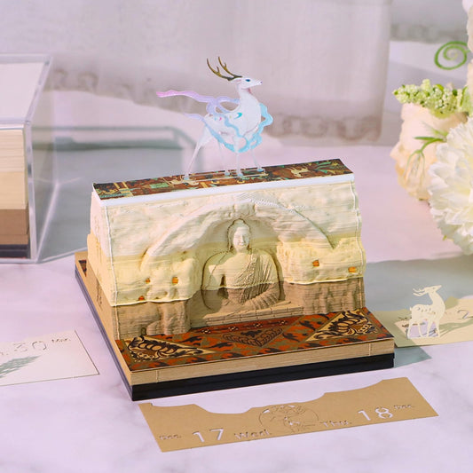 Calendrier 3D 2026 - Grottes de Dunhuang Mogao 