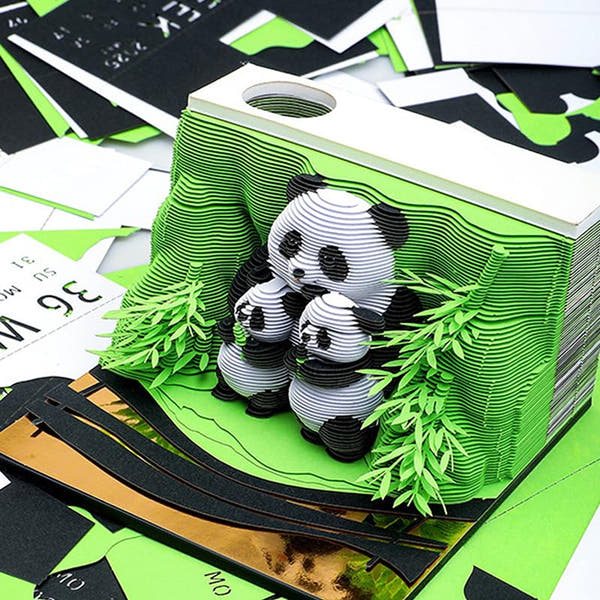 Calendrier 3D 2026 - Panda B 