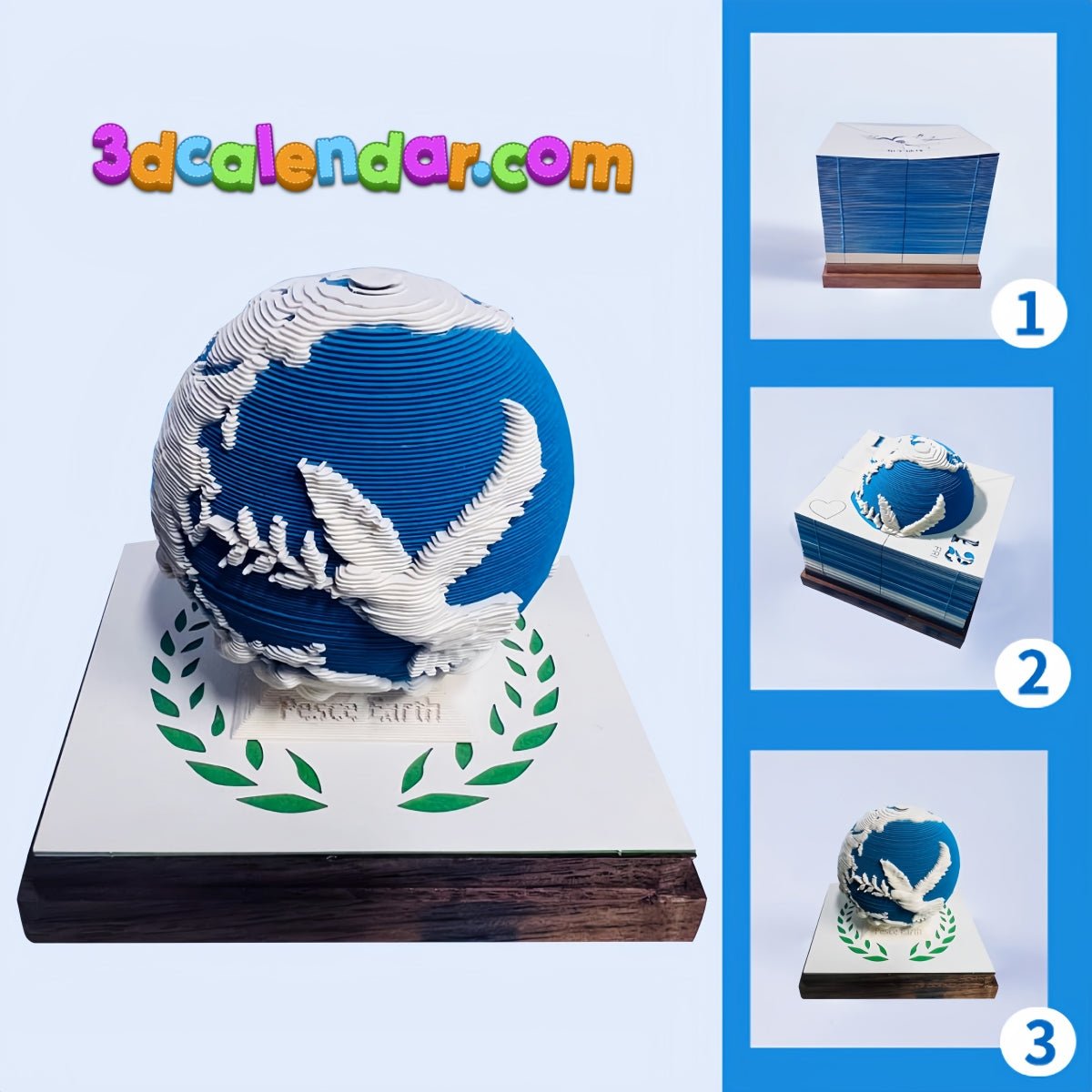 Calendrier 3D 2026 - Terre de la Paix