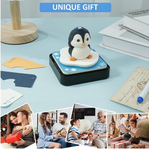 Calendrier 3D 2026 - Pingouin 