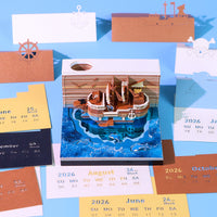 Calendrier 3D 2026 - Bateau Pirate 