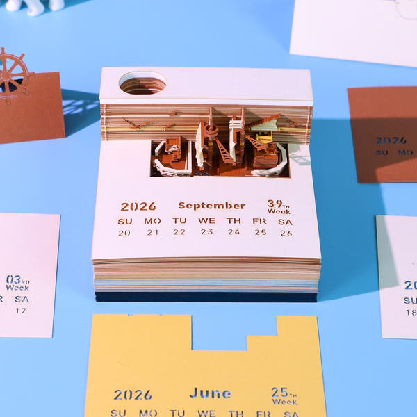 Calendrier 3D 2026 - Bateau Pirate 